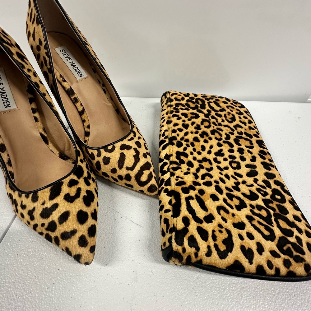 Steve Madden Leopard Print Women's Shoes & Clutch
